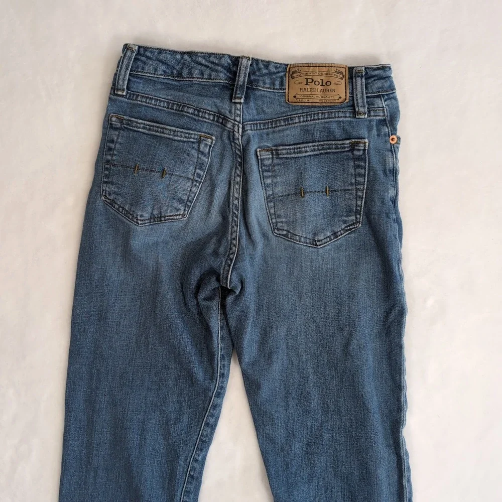 Polo Ralph Lauren Authentic Dungaree Jeans Boys 14 Straight Leg Blue Denim Pants